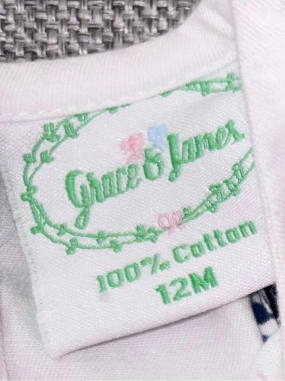 Grace and James 12m VGUC to be safe bc there's so much white